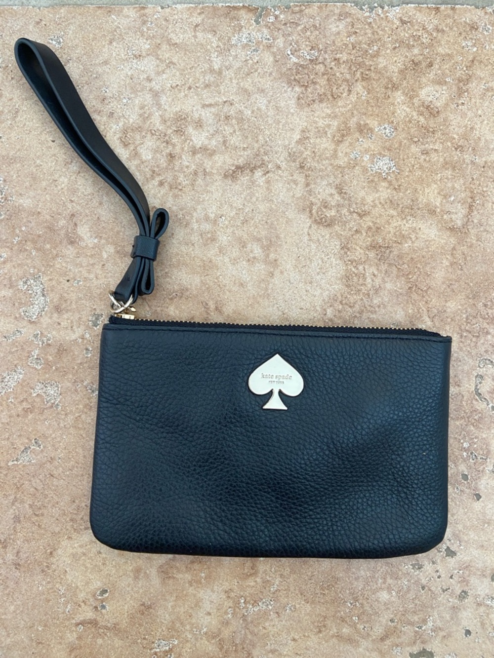 Kate Spade Black Leather Wristlet